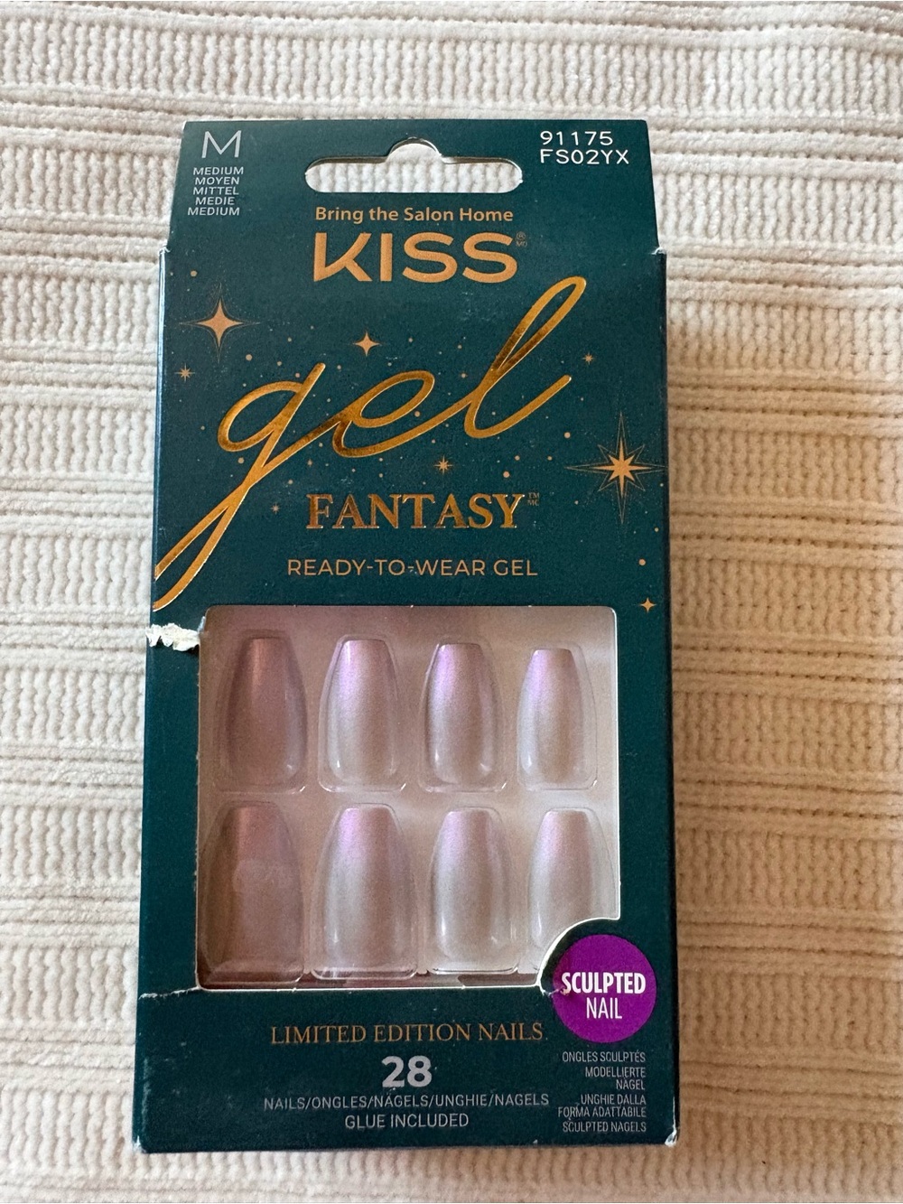 KISS Gel Fantasy Ready-to-Wear Sculpted Nails — Pink Pearl